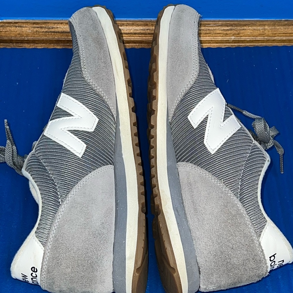 Men's Size 10.5 D New Balance 501 Grey Gum Suede Running Sneakers Shoes Gray - Picture 6 of 8